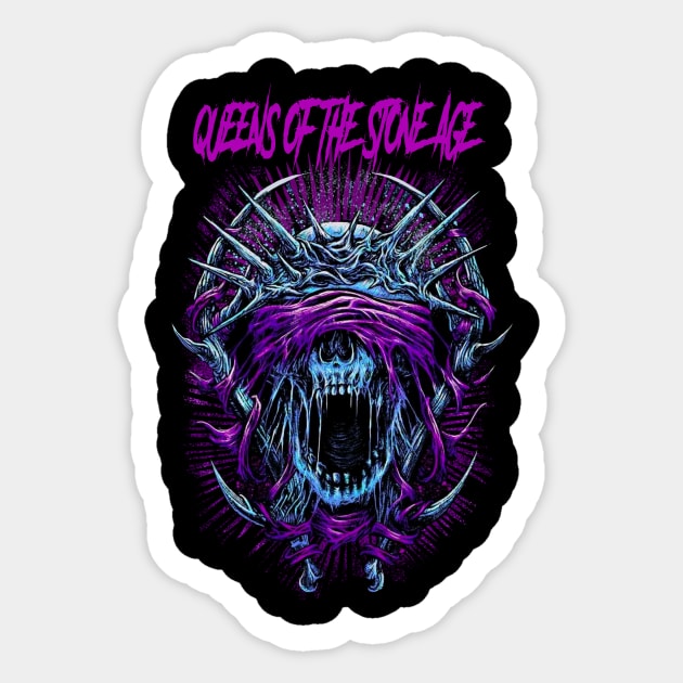 QUEENS OF THE STONE BAND Sticker by Angelic Cyberpunk